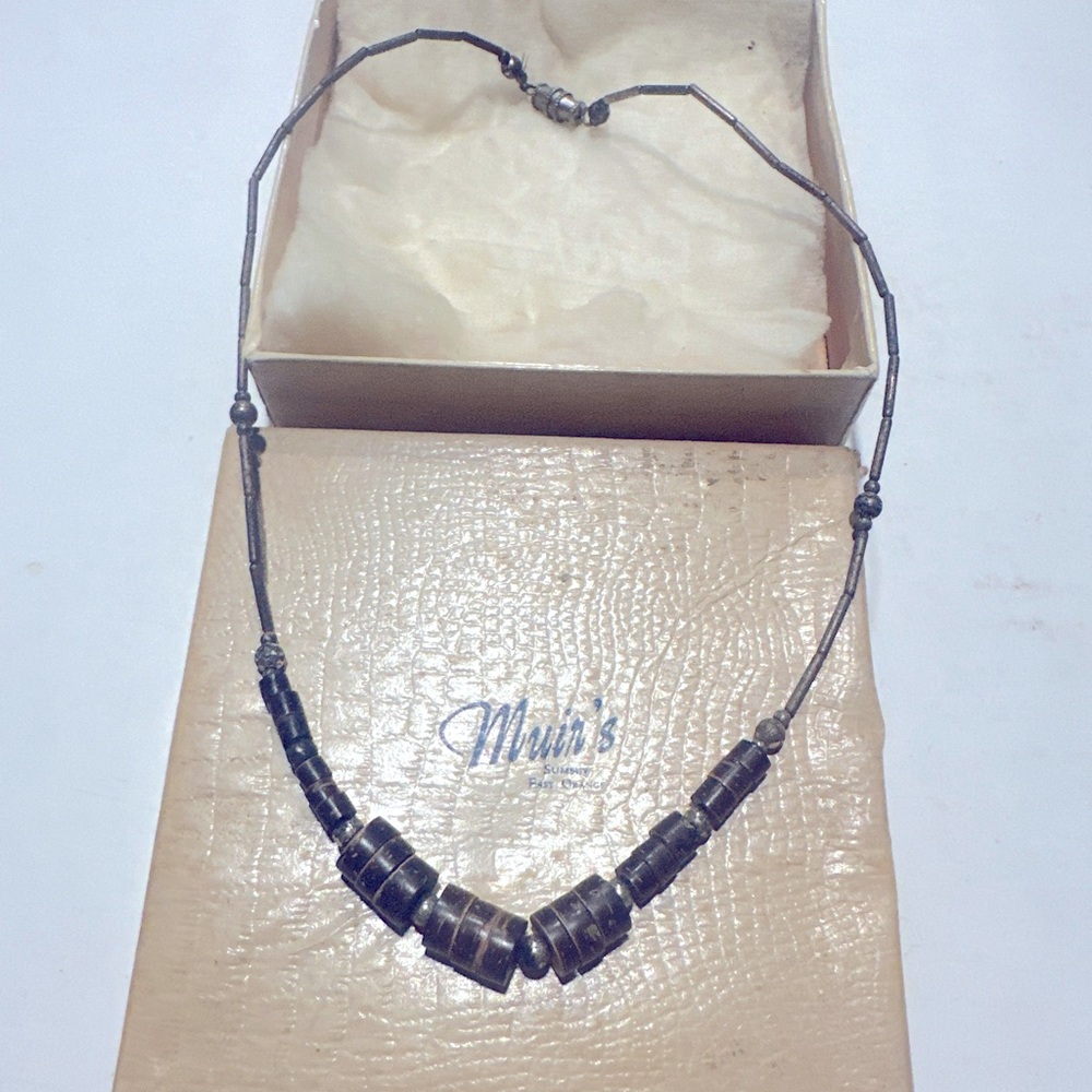Muir's Department Store New Jersey - Vintage Beaded Necklace - 15” In Box
